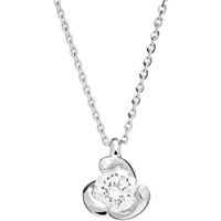 Halskette World Diamond Group Dame Punto Luce in Weißgold Diamante 0.42 Ct PL004WDI - PL004WDI